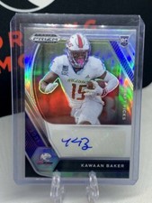 2021 Panini Draft Picks Kawaan Baker Rookie RC Silver Prizm Auto Saints 