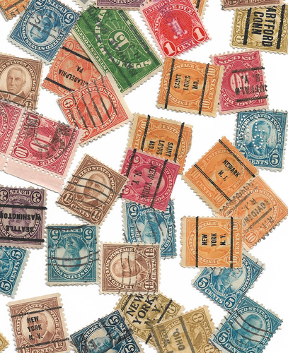 US 1910-1940s About 50x Old Classical Stamps Mostly Precancels 15-236 - Picture 3 of 4