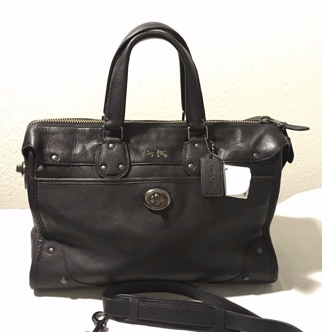 NWT Coach Grain Leather Rhyder Satchel Black F33689 | eBay NWT Coach Grain Leather Rhyder Satchel Black F33689 | eBay
