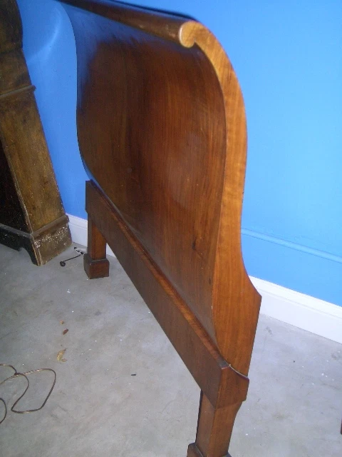 Antique Walnut French Bed with Candle Holder to one side. - Image 2 of 4