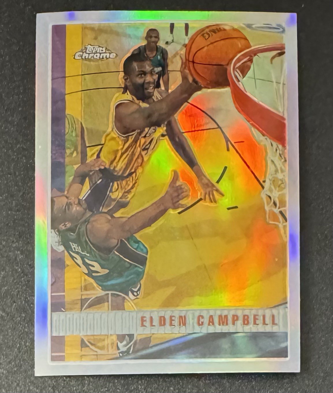 Elden Campbell 1997-98 Topps Chrome Refractor #74 - Los Angeles Lakers