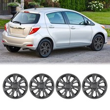 For Toyota Yaris 2007-2012 15 Set Of 4 Wheel Covers Snap On Full Hub Caps Black