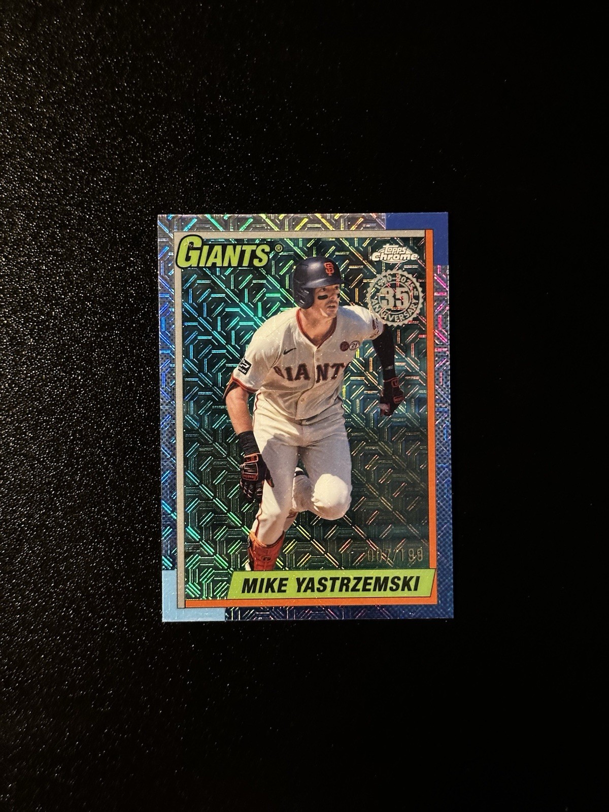 2025 Topps Series 2 Silver Pack 1990 Chrome Mojo T90C-137 Mike Yastrzemski #/199