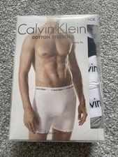 Image of Calvin Klein 3 Pack Classic Fit Cotton Stretch Size Large Boxer Briefs