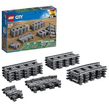 LEGO City Tracks Set 60205 20 pièces rails de train flexibles courbes droits ...