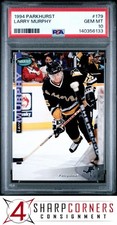 1994 PARKHURST #179 LARRY MURPHY PENGUINS HOF POP 1 PSA 10