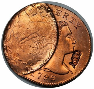 Gallery Mint imitation 1796 Liberty Cap Cent double struck/partial brockage