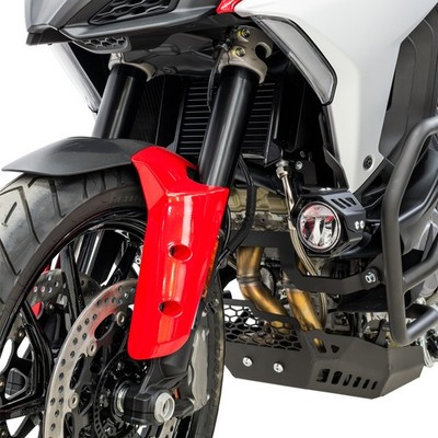 LED Fog Auxiliary Headlight Set with Housing for Ducati Multistrada V4 Black
