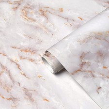 MARBLE PEEL AND STICK CONTACT PAPER COUNTERTOP WATERPROOF WALLPAPER WHITE GOLD