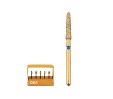 Precision Zirconia Cutting Diamond Bur FG 856-021 Medium Grit, Round End Taper