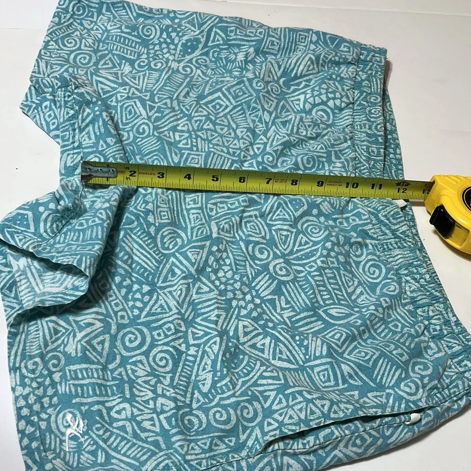 Vintage Hobie Mens Swim Trunks Sz Medium Short 90s Lined Tribal Geometric - Image 4 of 4