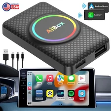 WIFI Wireless CarPlay AI box Android 13 Auto Adapter Converter w/Netflix YouTube