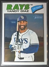 Yandy Diaz 2026 Topps Heritage Chrome #47 Rays 