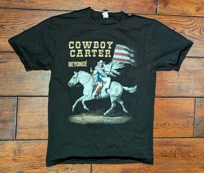 Beyonce Cowboy Carter Rodeo Chitlin Circuit Tour T-Shirt in Black Cotton Size S
