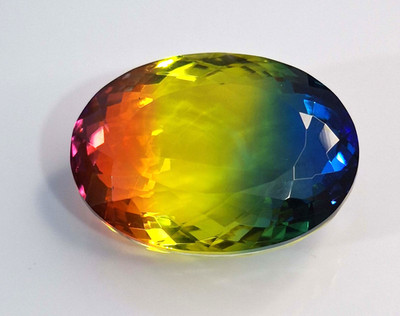Tourmaline Lab Created Oval Cut 89-91 Ct Certified Loose Gemstone SP1192
