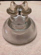 Kimble #1 High Voltage Insulator830 Tempered Clear Glass Vintage Made In USA,