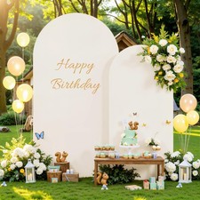 7.2FT 6FT Arch Backdrop Cover for Wedding, Set of 2 Stretchy Spandex Fitted A...