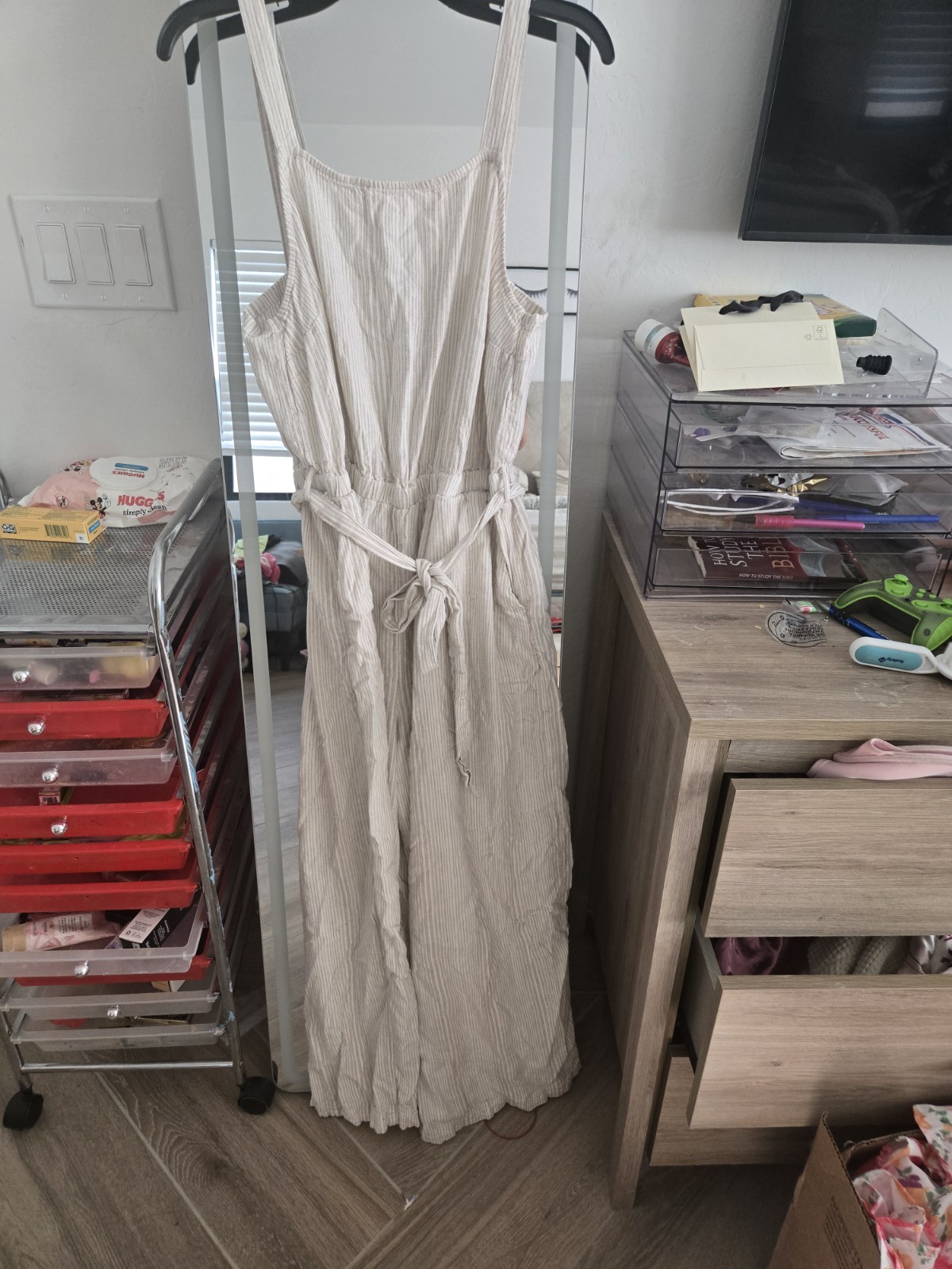Sonoma Linen Jumpsuit size L