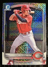 Esmith Pineda 2025 Bowman Chrome Mega Box Mojo Refractor #BCP-37 Reds 1st