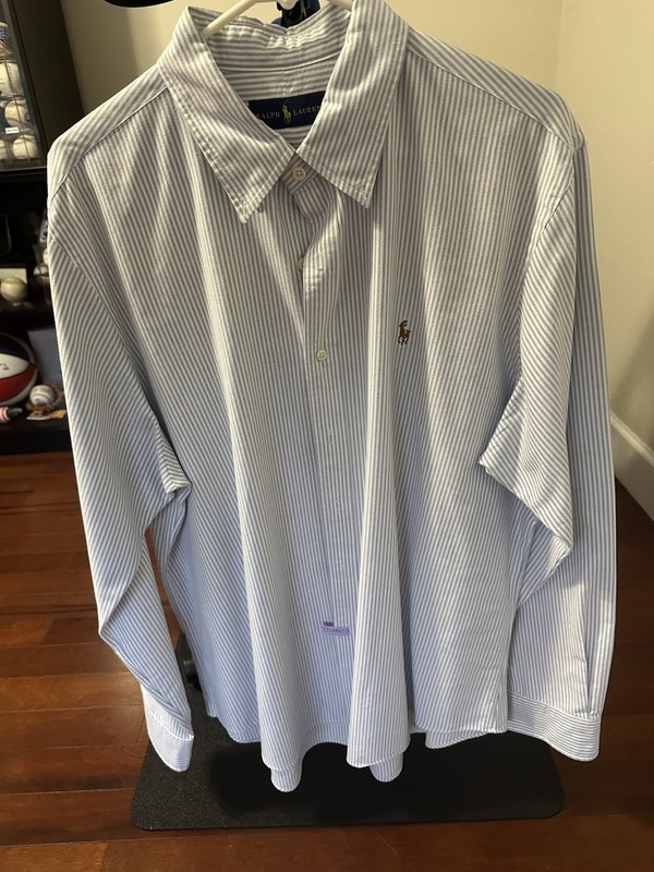 Polo Ralph Lauren Shirt Mens XL Check Long Sleeve Button Up Blue