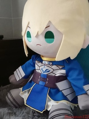 Fate Grand Order Saber 40cm Anime Cotton Sitting Plush Doll Dress Up Toy Stuffed