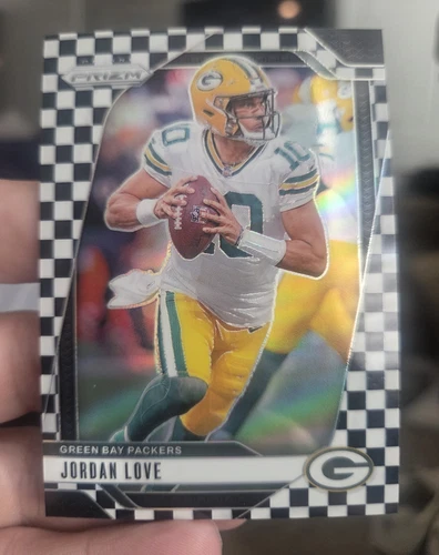 Panini 2024 Prizm Jordan Love Green Bay Packers #101 Football Checkerboard