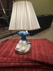 Vintage Smurf Lamp-Original Shade And Cord. Tested And DOES work!!! See Photos! — photo 1