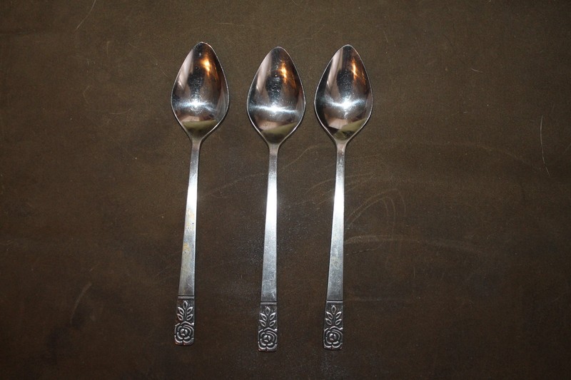 St Regis Satin Rose 6 1/8" Teaspoons-Stainless Steel-Set Of 3-replacements