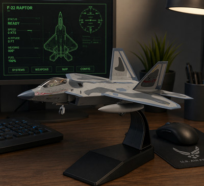 F-22 Raptor Die-Cast Aircraft Model   1/100 Scale Spirits of America Fighter Jet