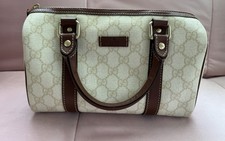 GUCCI Logo GG Pattern Hand Tote Bag Leather W...