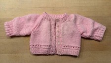 Handknit Pink Sweater Newborn
