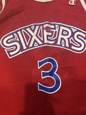 Vintage Champion Philadelphia 76ers Sixers Allen Iverson #3 Jersey