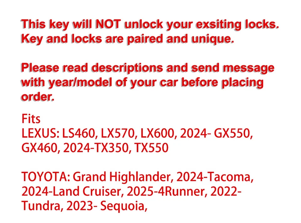Trava de roda Toyota. Gunmetal Tundra, Tacoma, Sequoia, (Leia) Genuíno, 2 Chaves - Imagem 2 de 4