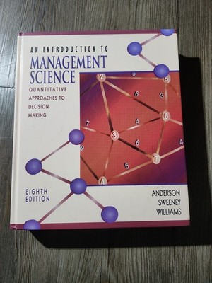 Management Science by David R. Anderson (1996, Trade Paperback)