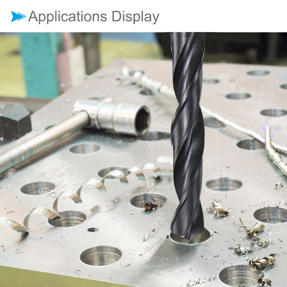 2pcs Extension High Speed Steel Straight Jobber Drill Bits 5.5mm Dia 300mm Long - Image 4 of 4