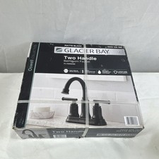 Glacier Bay Oswell Two Handle High Arc Faucet Matte Black 4 in Centerset