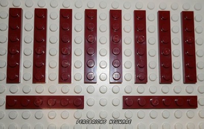 Lego Basic 10 Platten 1x6 dunkelrot #3666 NEUWARE