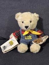 Vintage Teddy Bear Plush Advertising Fiddle Faddle 1986 Animal Fair