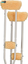 Medical Products Sheepskin Fleece Crutch Pads Universal Fit Padded Cushion