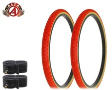 NEUMÁTICOS DE BICICLETA ALRA 26 x 1,75 ROJO/GOMA HF-143G COMP III BANDA DE RODADURA CON TUBOS