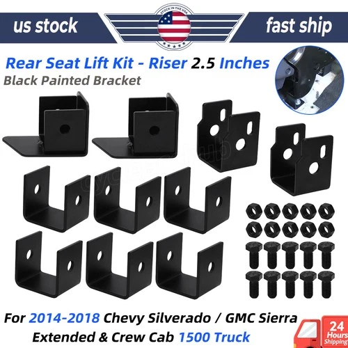 For 2014-2018 Chevy Silverado GMC Sierra Crew Cab Rear Seat Lift Kit 2.5" inch