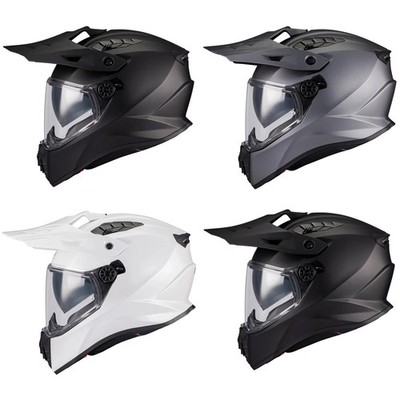 MT Track Pure Dual Sport Motorrad Motorrad Helm schwarz weiß grau