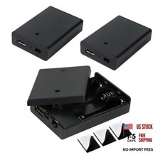 3 Pack Portable USB Battery Holder - 4.5-5V Internal USB - 3 AA Battery Holders