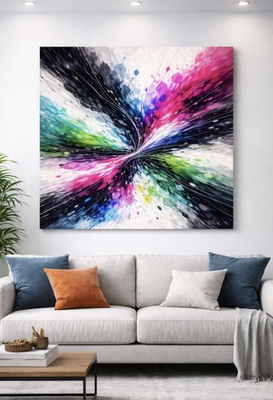 #ad #ad Spectrum Singularity Abstract Canvas Wall Art Choose Size Silverline Gallery $59.99