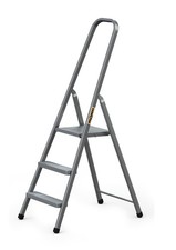 DRABEST Home Steel Ladder with Powder-Coated Finish & Platform, Lightweight