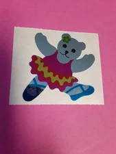 vintage 80s Hambly Studios mylar ballerina teddy sticker module