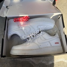 Nike Air Force 1 Supreme Box Logo White Size 9.5 Mens Low