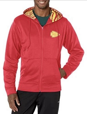 Medium Zubaz NFL Men's Kansas City Chiefs Team Full Zip Up Hoodie Zebra Accents