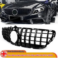FOR MERCEDES CLS CLASS W218 FRONT GT STYLE FRONT GRILLE GLOSS BLACK 2015-2018