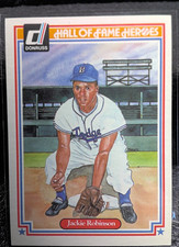 1983 Donruss Hall of Fame Heroes #6 Jackie Robinson Brooklyn Dodgers HOF